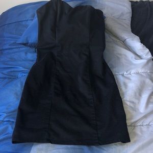 Plain black mini dress